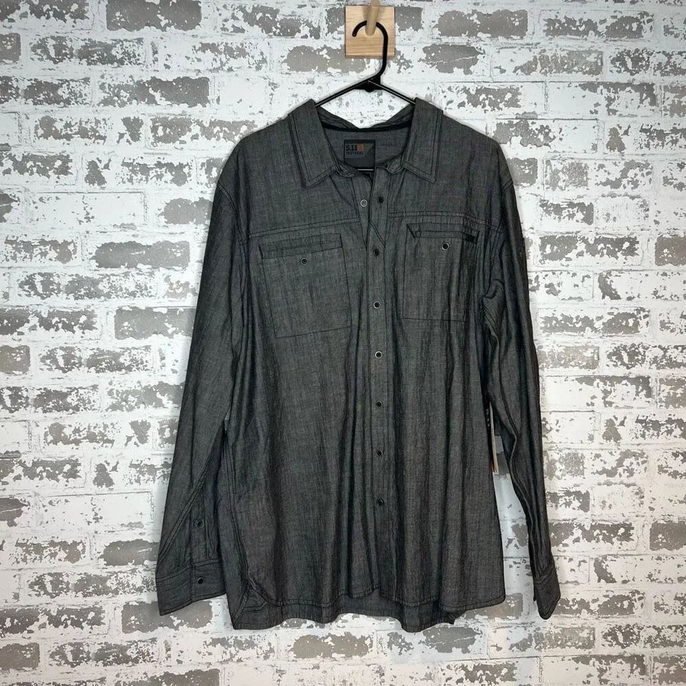 5 11 tactical long sleeve snap button down